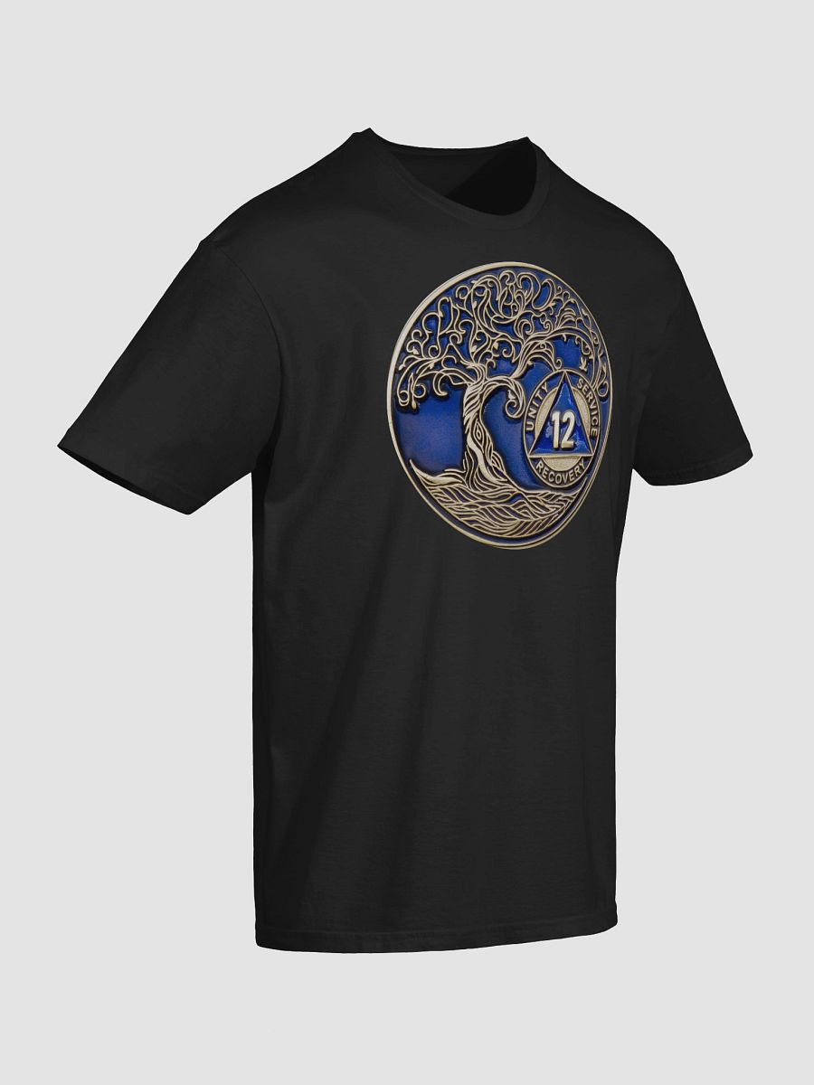 Twisted Tree of Life 12th Year Sobriety Blue Medallion T-Shirt product image (6)