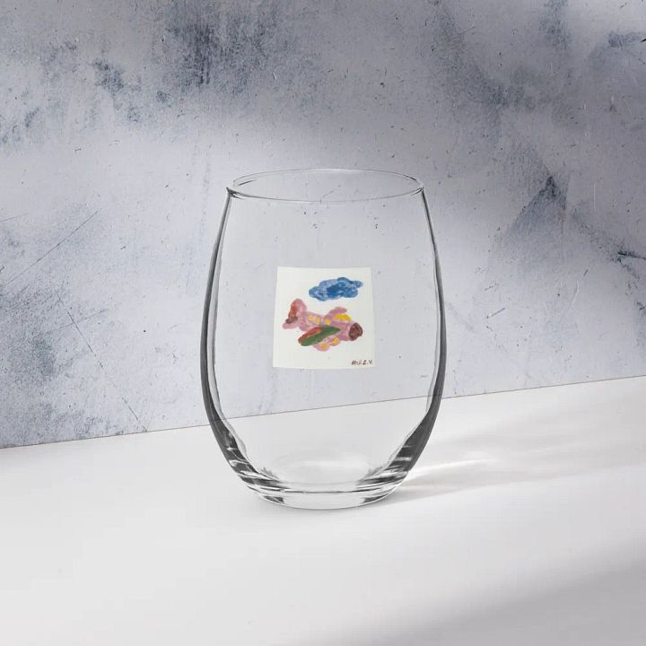 Kid Airplane (Stemless Wine Glass) product image (1)