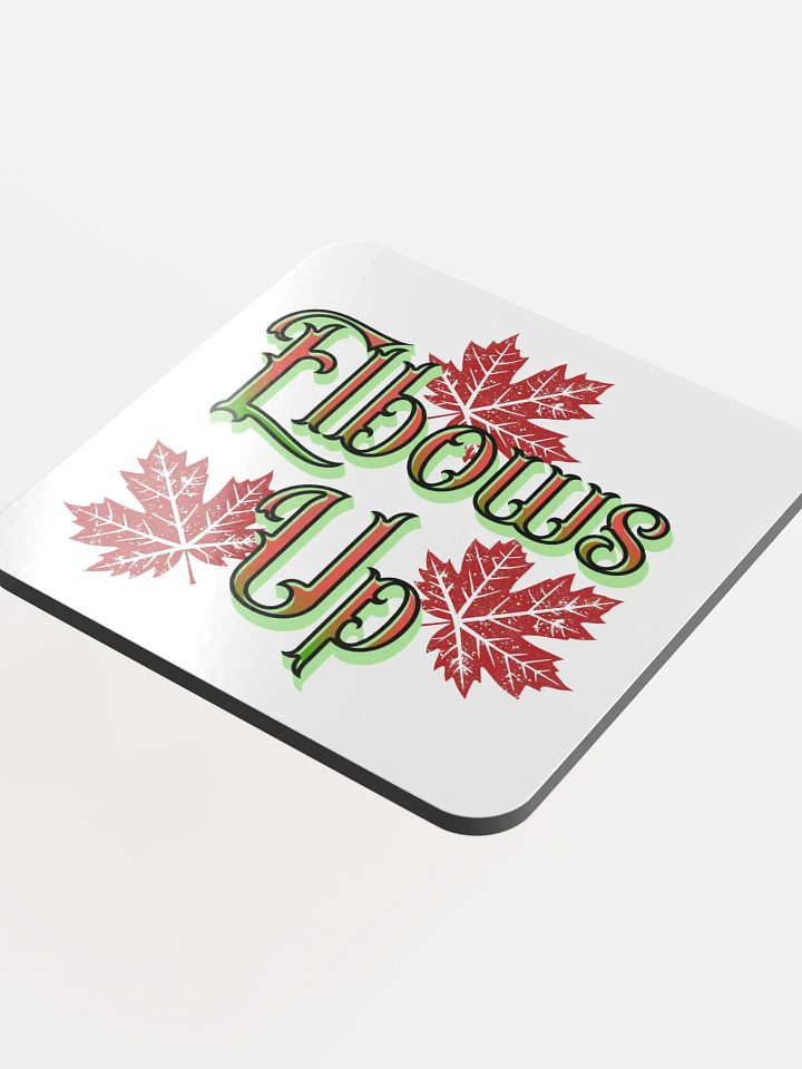 Elbows Up Maple Leaves Cork Coaster Set product image (1)