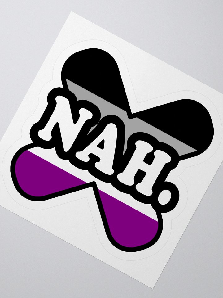 Asexual "Nah" sticker product image (2)