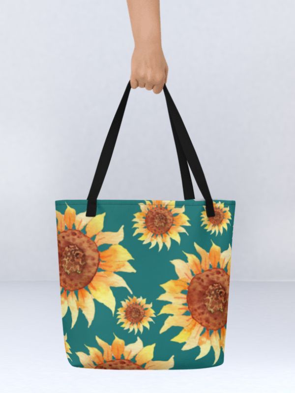 Blue Sunflower Tote Bag product image (1)