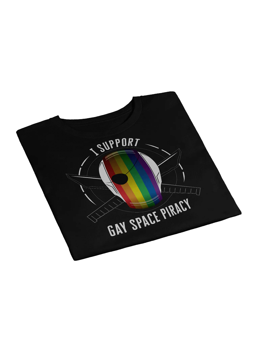 I Support Gay Space Piracy Crop Top (Black) product image (3)