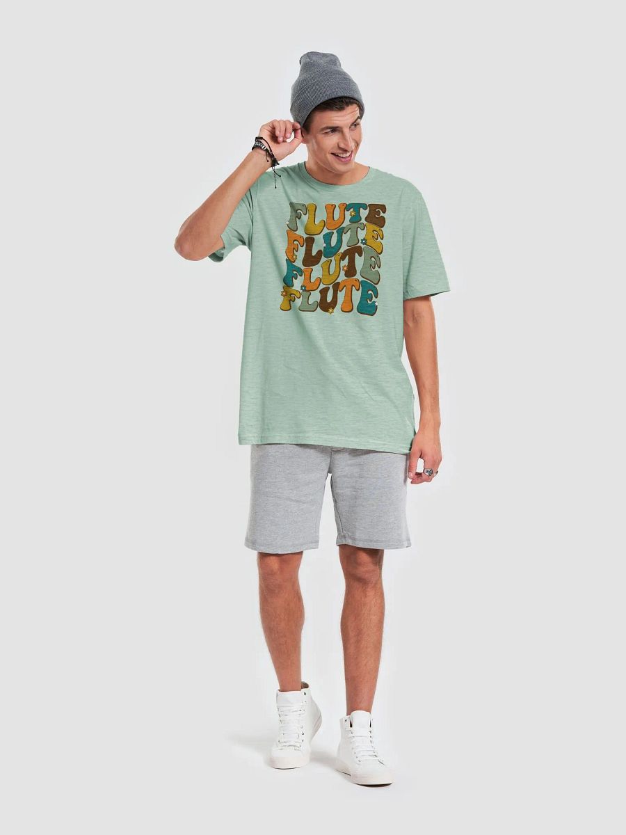 Groovy Wavy Flute Typography T-Shirt - Retro Colors - Unisex product image (6)