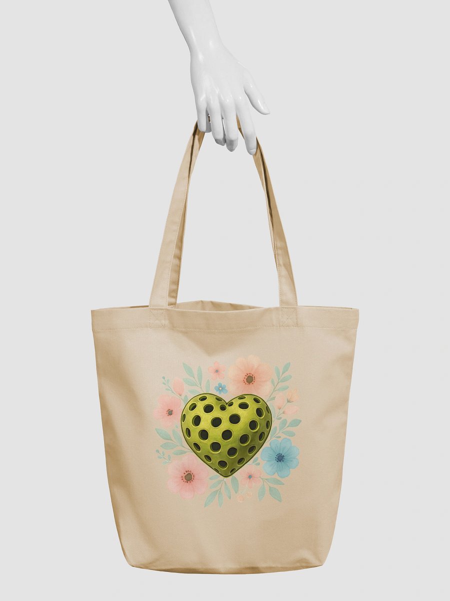 Pickleball Heart Flowers Golden Floral Eco Tote product image (6)