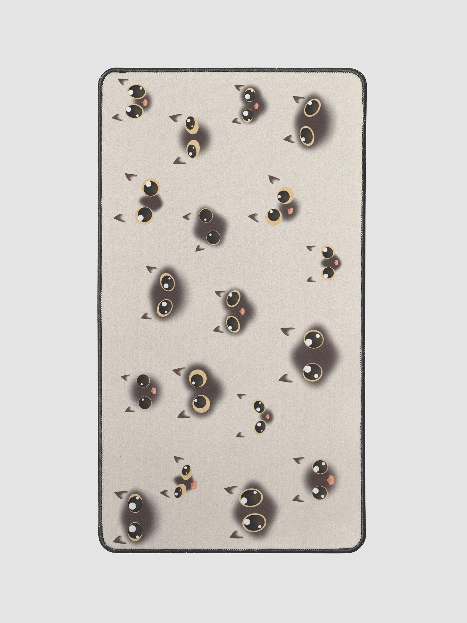 Cute Siamese Cat Faces (Yellow Eyes) Desk Mat 12" x 22" product image (1)