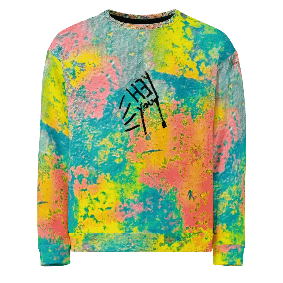 Hey You All-Over Print Recycled Unisex Sweatshirt product image (1)