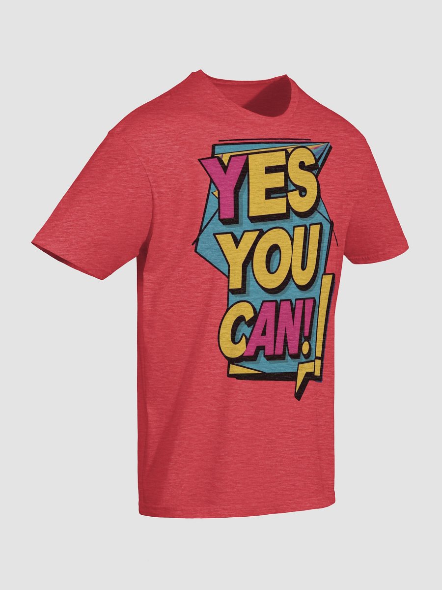'Yes You Can!' Motivational T-Shirt | Retro Comic Book Style Graphic Tee product image (6)