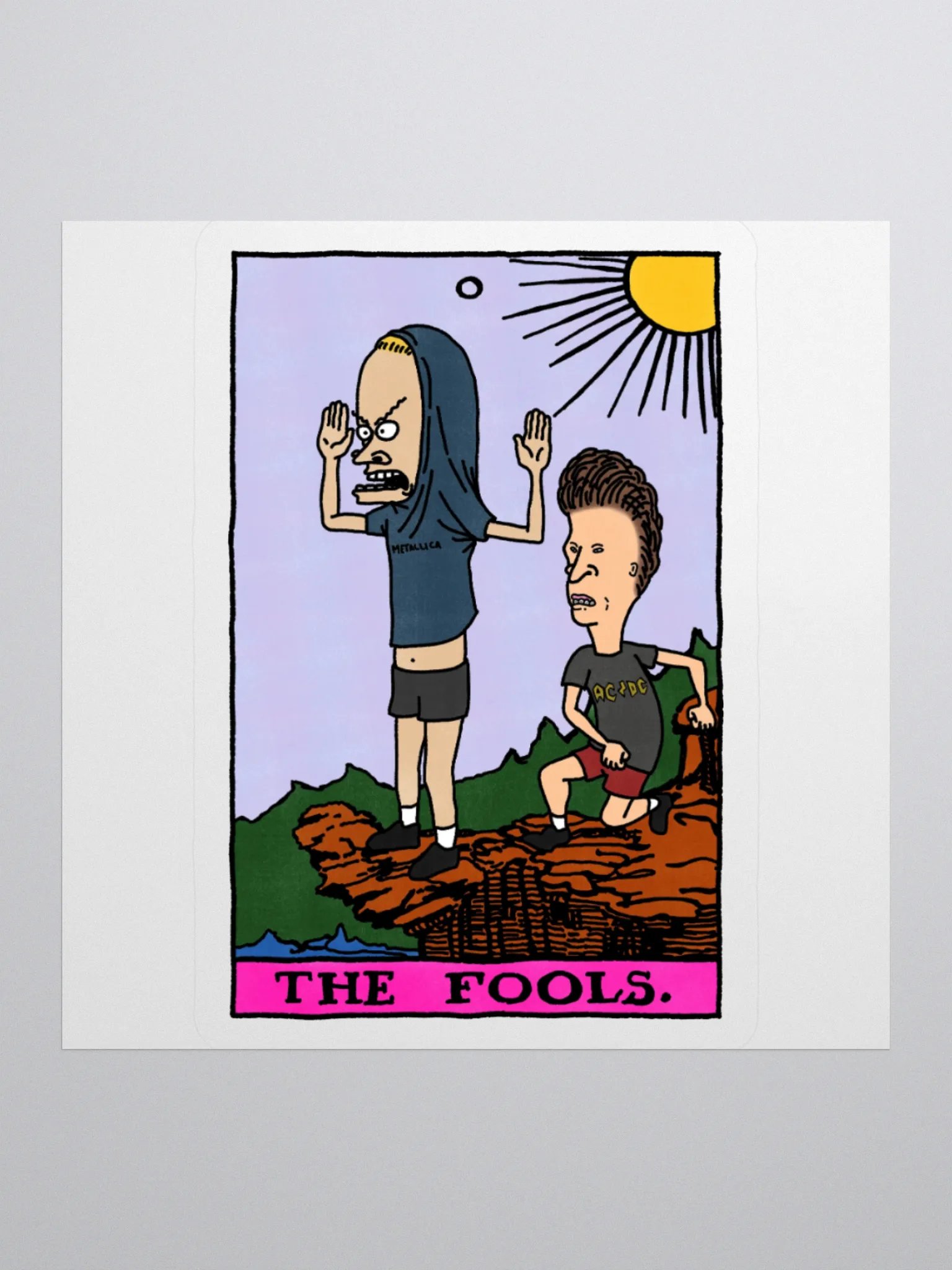 Cornholio Beavis and Butthead Fool Tarot Card Sticker product image (1)