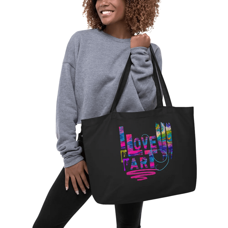 Colorful Art Lover's Organic Tote FOR ARTISTS MOMS FRIENDS LADIES product image (5)
