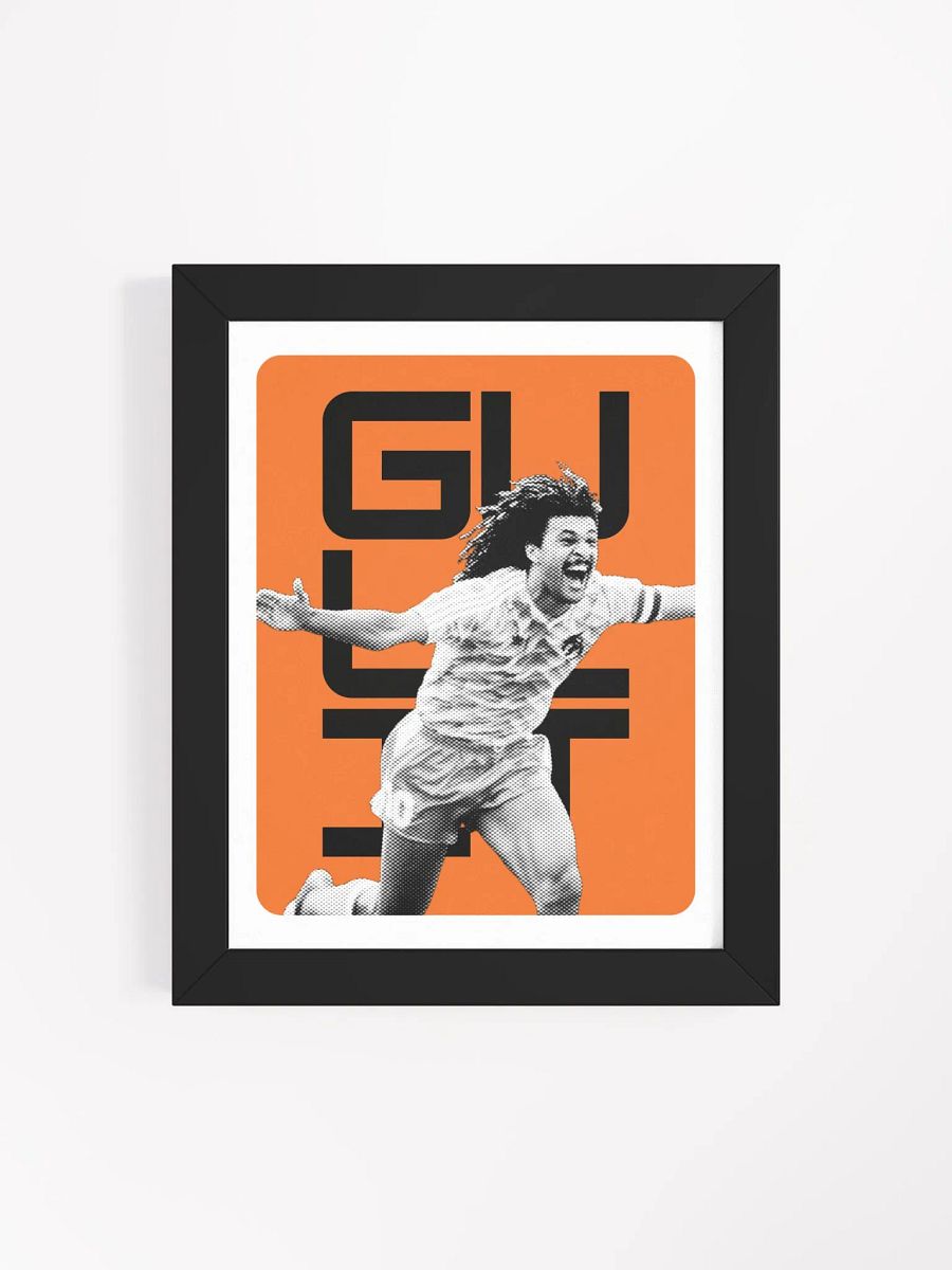 Ruud Gullit BW Netherlands Name Art Framed Print product image (3)