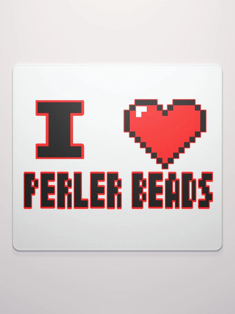 I Heart Perler Bead 2 Mouse Pad product image (3)