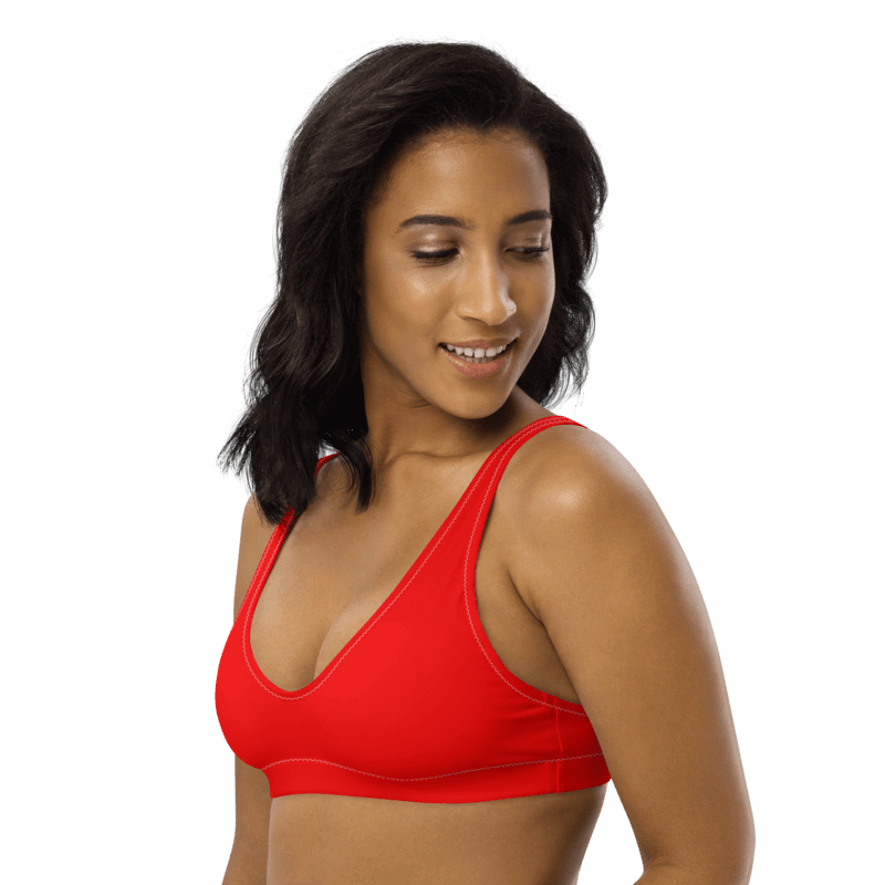 Plain Color Red Padded Bikini Top product image (4)
