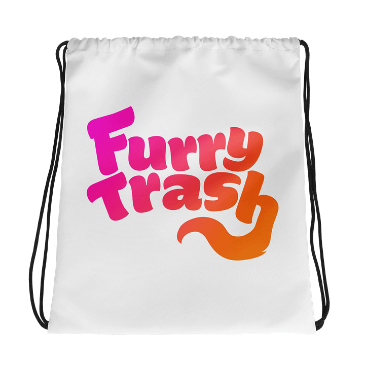 Furry Trash Drawstring Bag - Bubble Logo (Sunrise) product image (1)