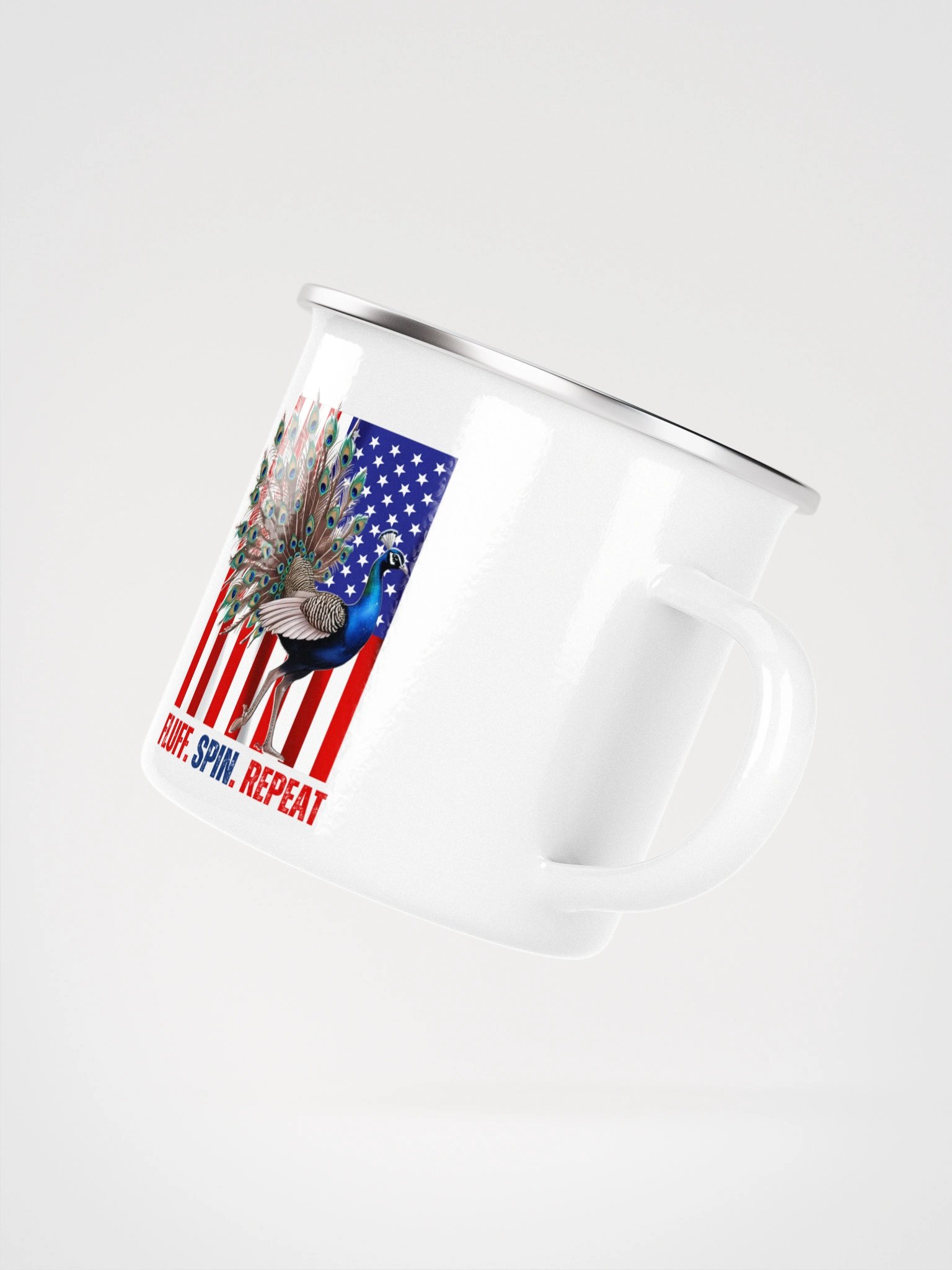 fluff. spin. repeat enamel mug product image (3)