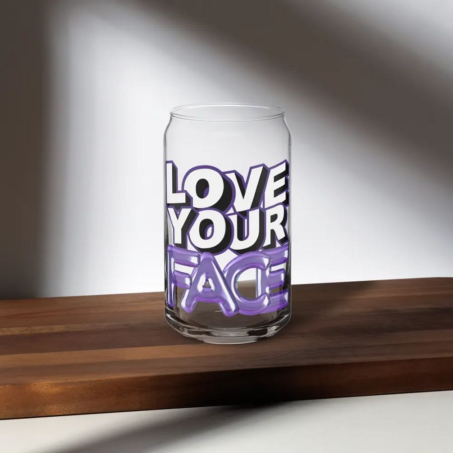 Love Your Face Can-Shaped Glass product image (5)