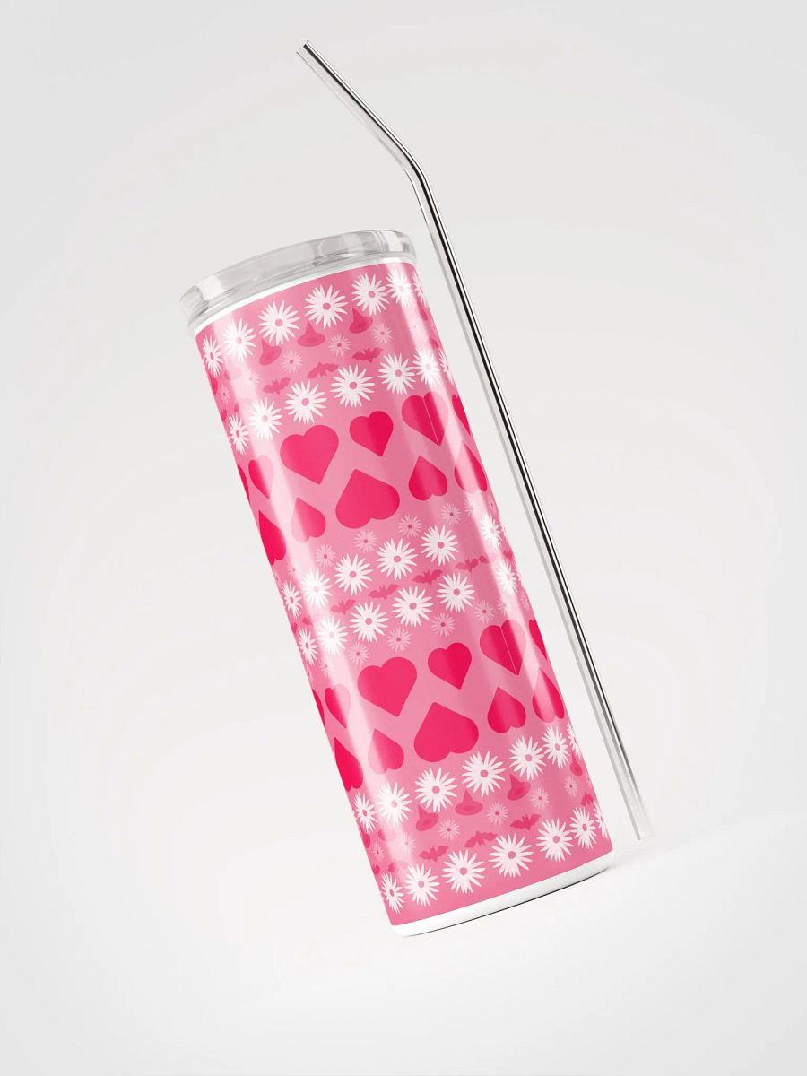 Chic Pink Hearts and Daisies Tumbler product image (3)