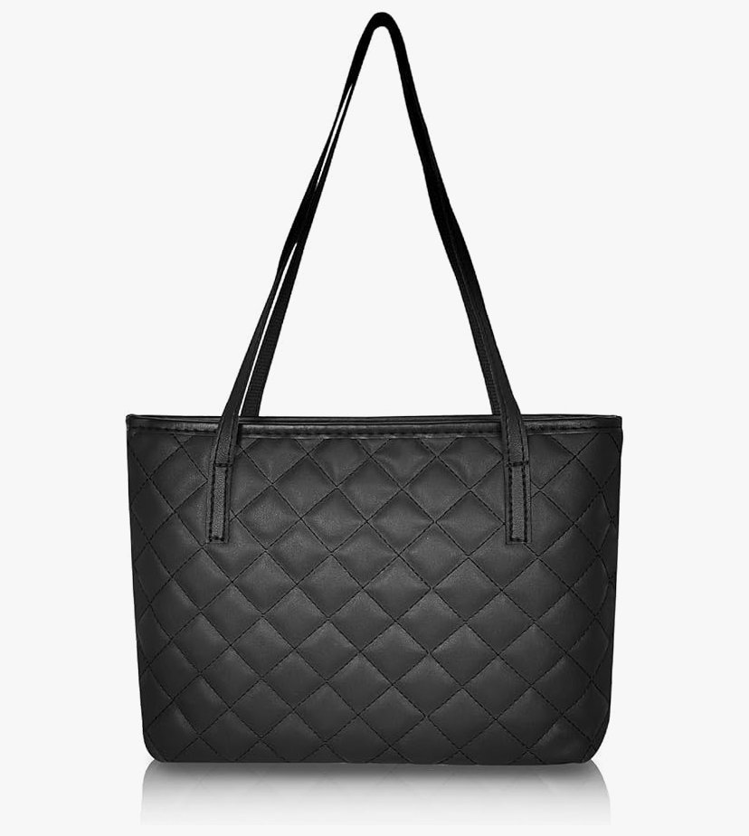 AfitLulu Women’s Waterproof PU Leather Tote Bag with Zipper – Medium Multifunctional Shopping & Shoulder Bag product image (1)