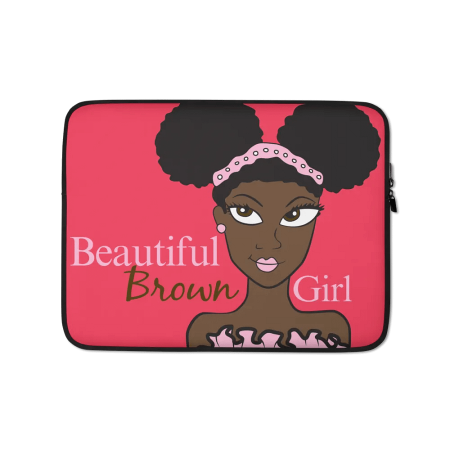 Beautiful Brown Girl Laptop Sleeve - Chocolate product image (2)