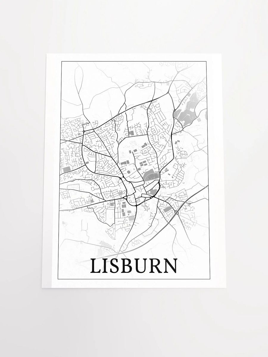 Lisburn, Northern Ireland, city map print product image (19)