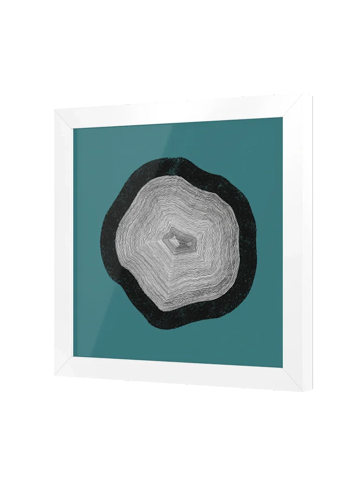 "Layers upon Layers" - Framed Minimalist Art Print - Teal product image (2)
