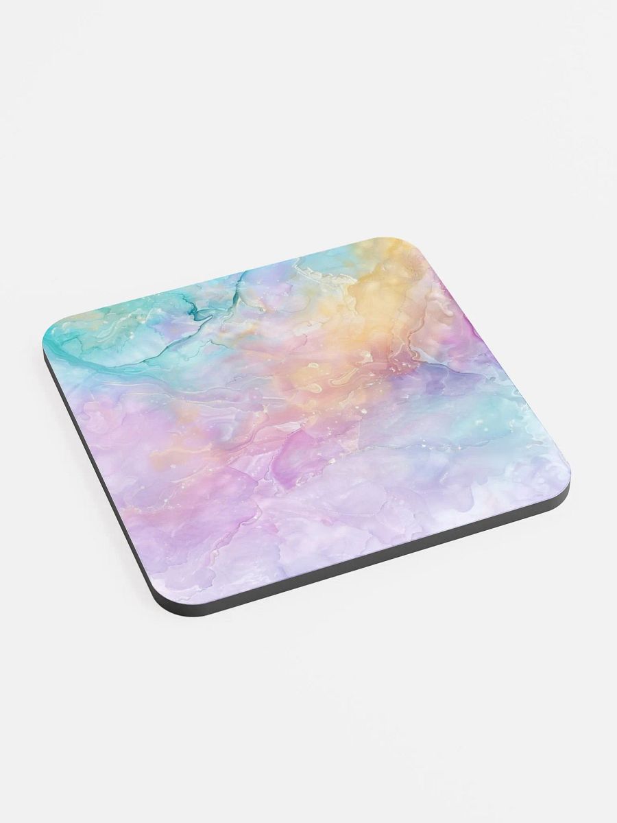 Multicolor Alcohol Ink Glossy Cork Coaster by Treasure Pie product image (1)