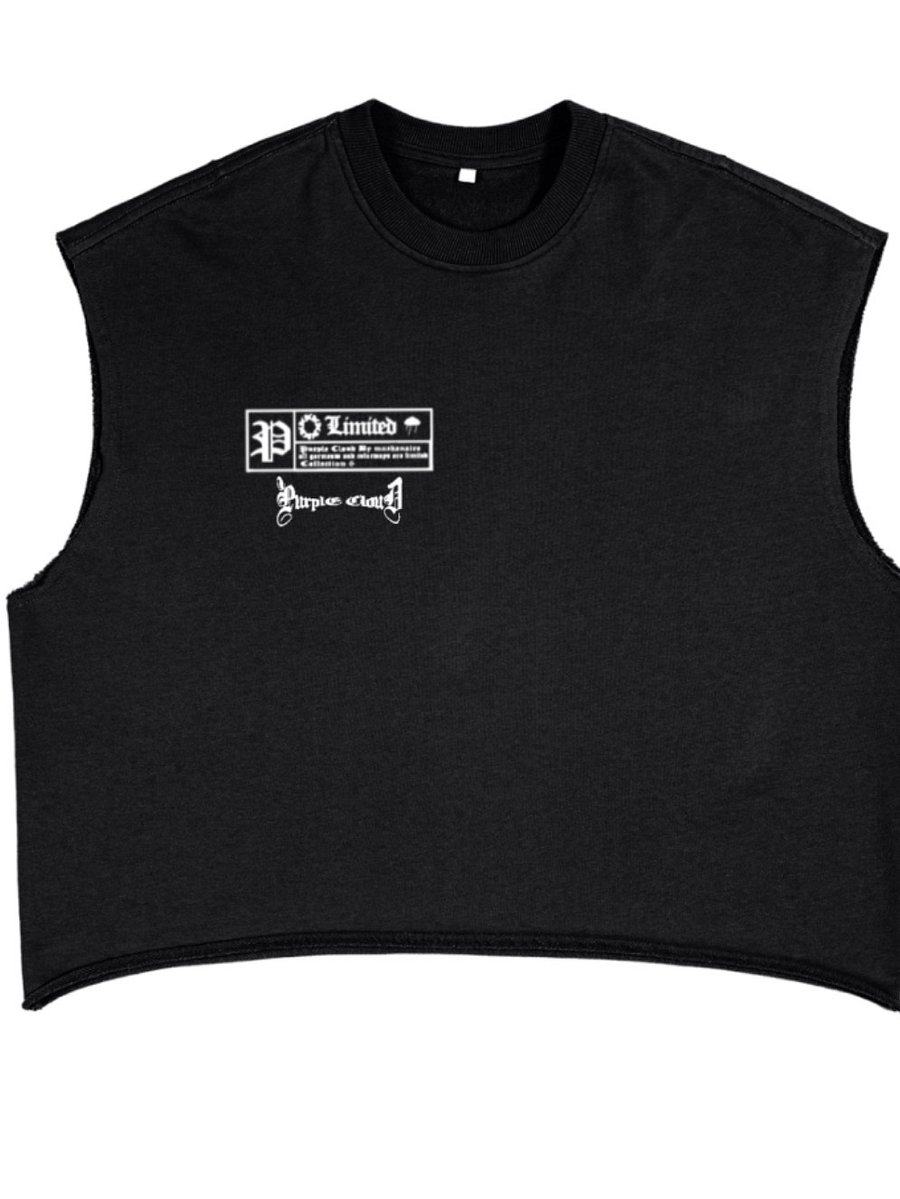 PURPLE CLOUD BOXY SLEEVELESS SHIRT product image (1)