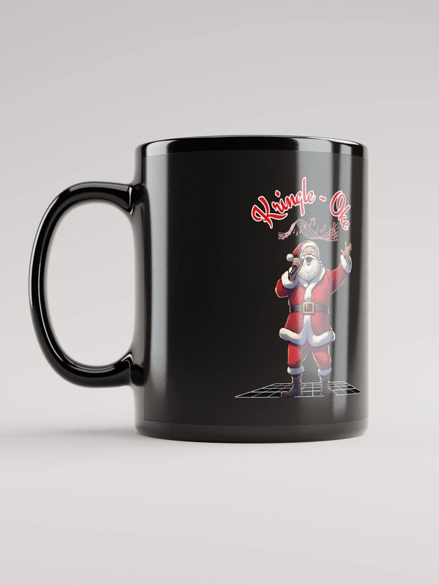 Kringle - Oke, Karaoke Singing Santa - Christmas Black Mug product image (12)