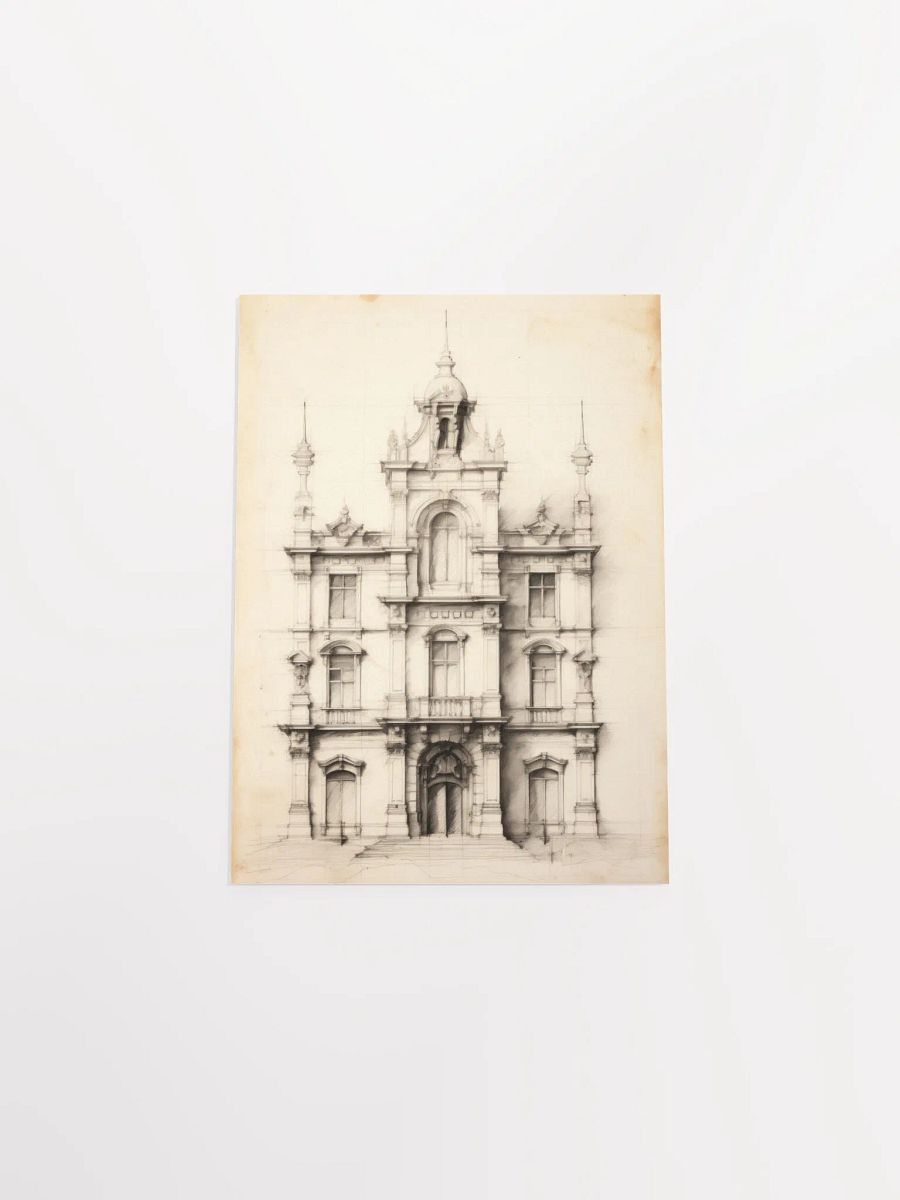 Academia Allure: Architecture Sketch I Art Print product image (4)