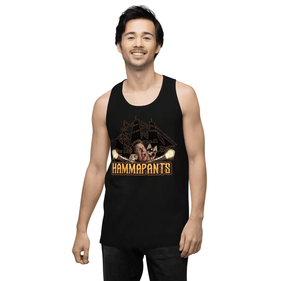 HP Chaos Ship Cotton Heritage Men's Premium Tank Top product image (3)