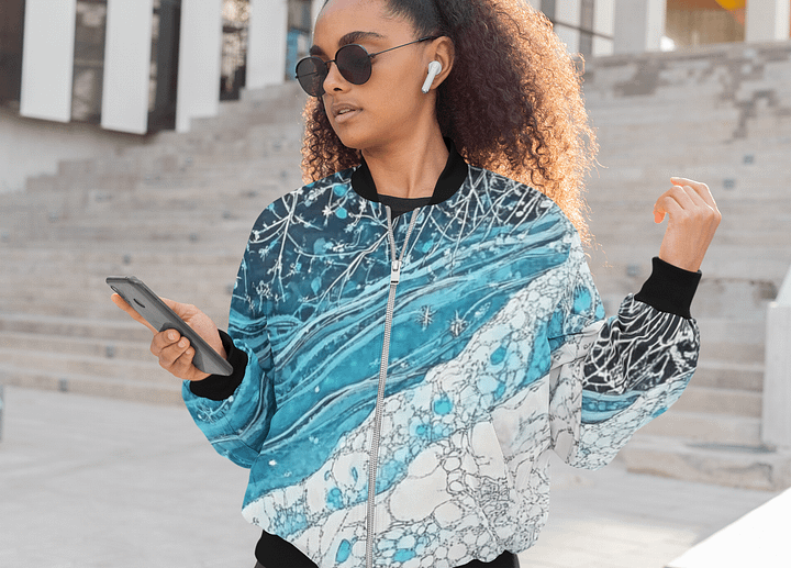Winter Frost, Unisex Bomber Jacket product image (1)