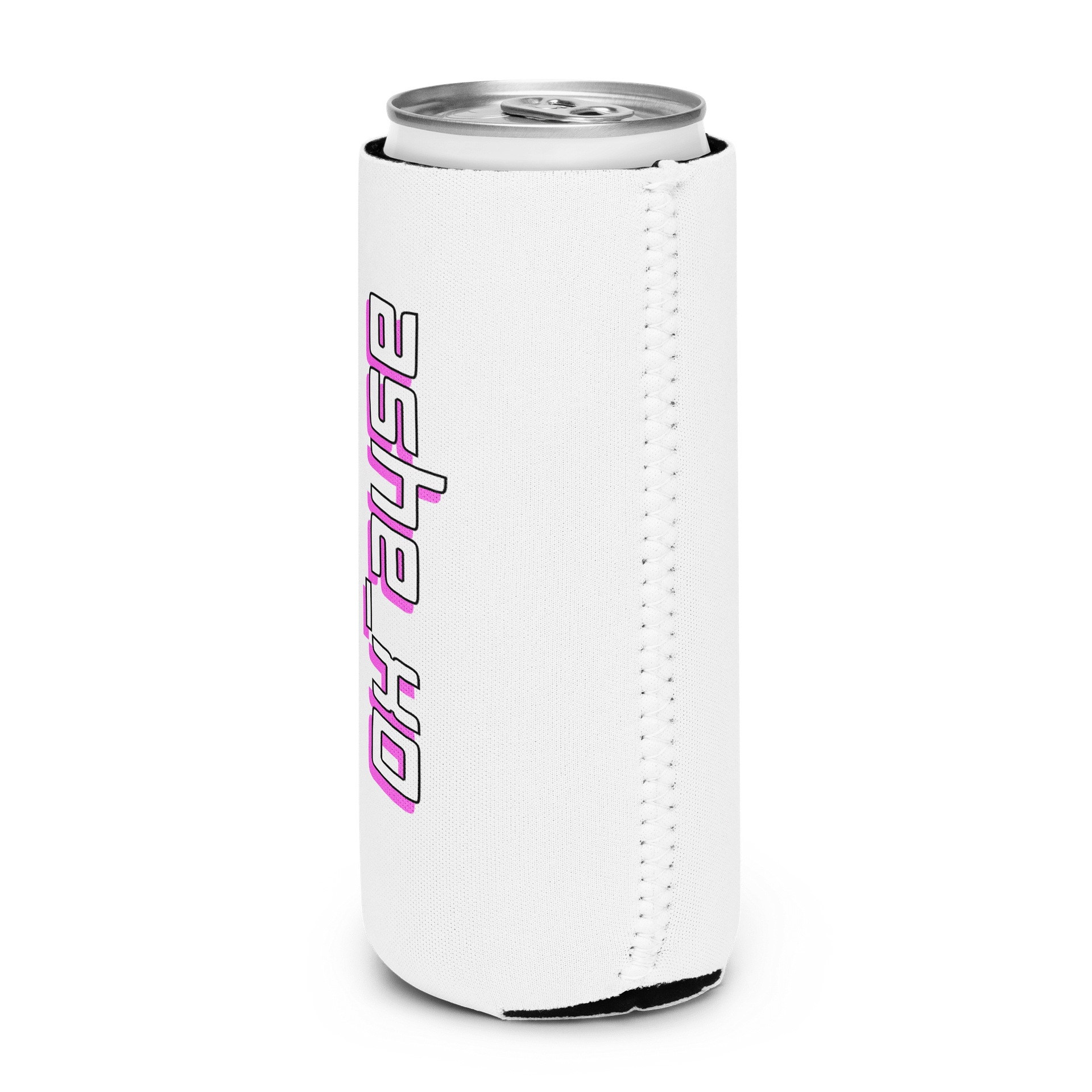 Can Cooler, White/Pink Logo product image (2)