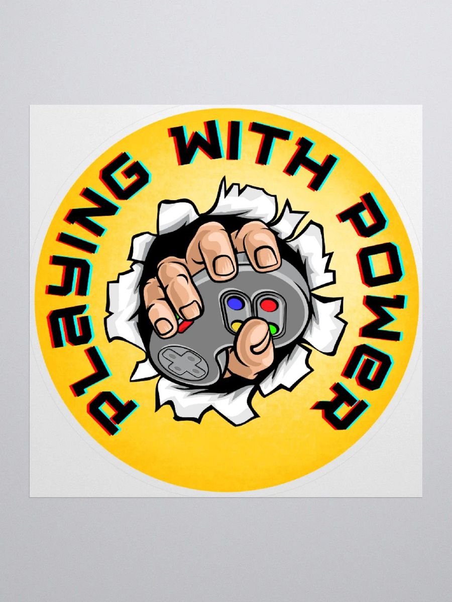Playing With Power Retro Sticker product image (2)