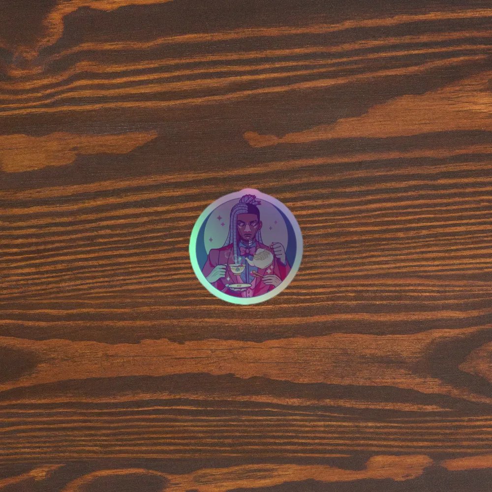 Holographic DJ TEA TIME STICKER product image (4)