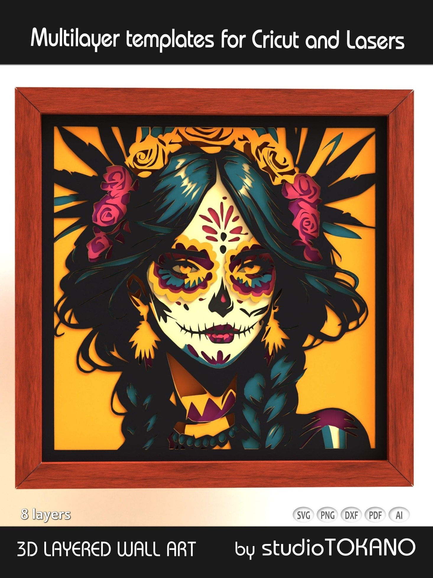 Mexican Girl 3D Shadowbox art product image (1)