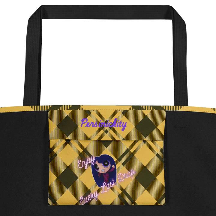 Pizza Love Tote Bag - Yellow Plaid product image (2)
