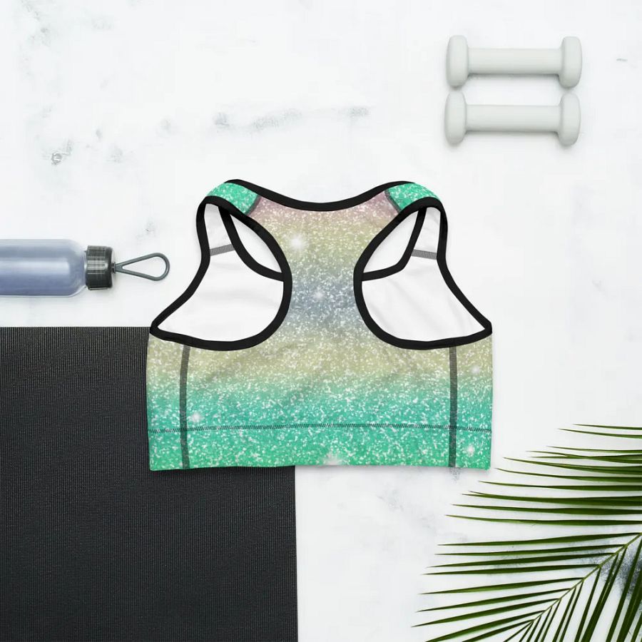 Glitter Unicorn Texture Design Sports Bra (1) product image (8)
