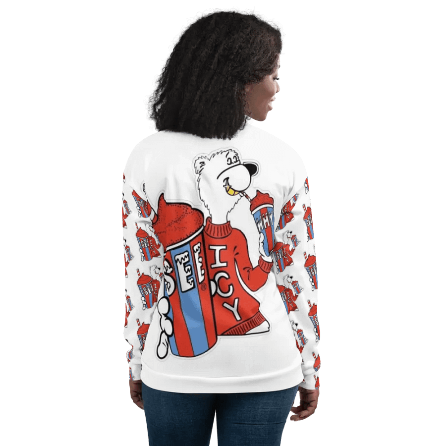 ISEEWHY BEAR PATTERN BOMBER product image (12)