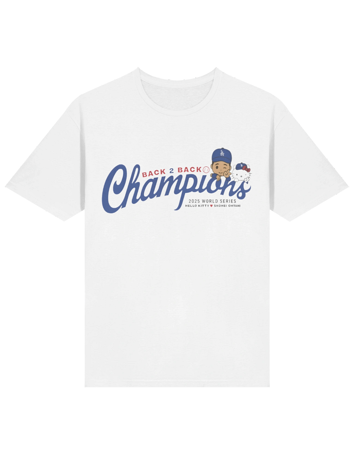 Shohei Ohtani Back to Back Champions Hello Kitty Dodgers Shirt product image (2)