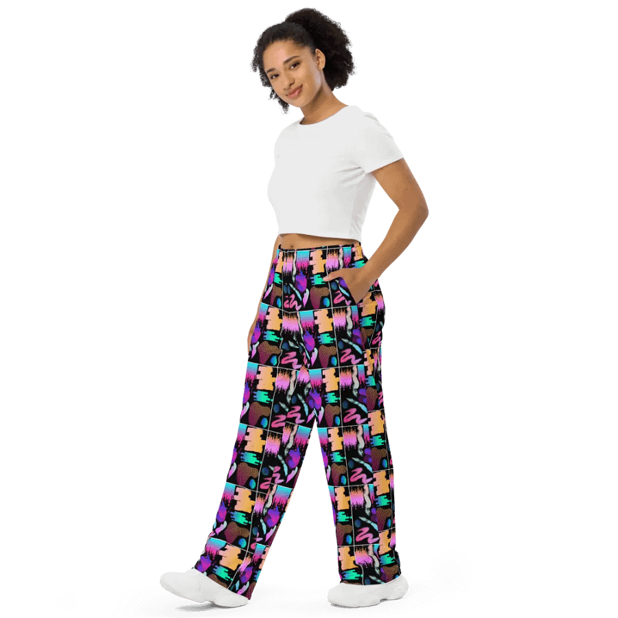 90's Pattern Unisex Wide Leg Pants | 90's Pattern Pants | 1990s Pattern product image (10)