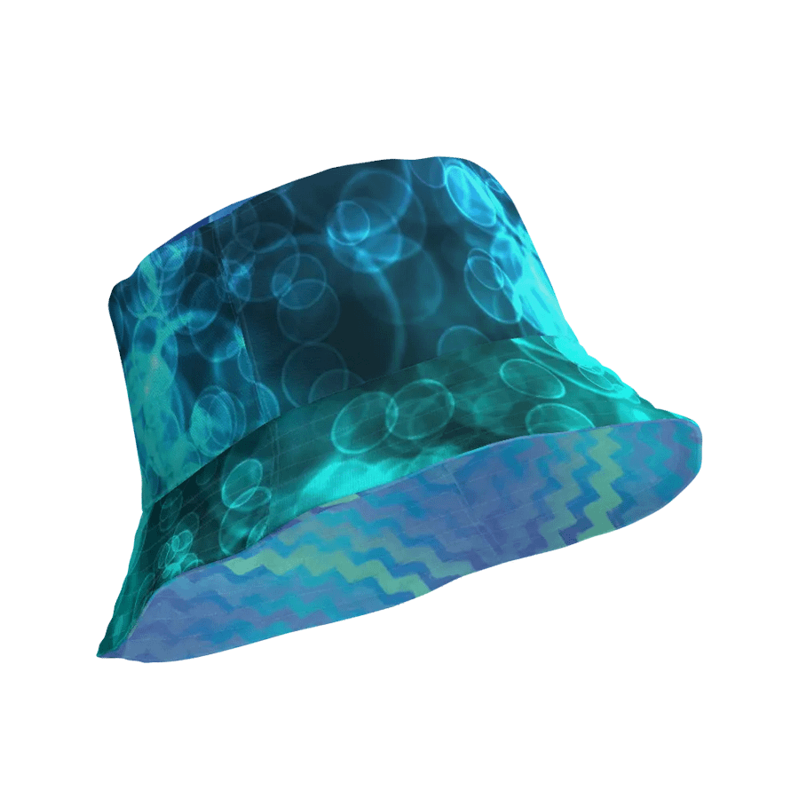 Blue Ocean Bokeh and Mermaid Stripe Bucket hat product image (1)