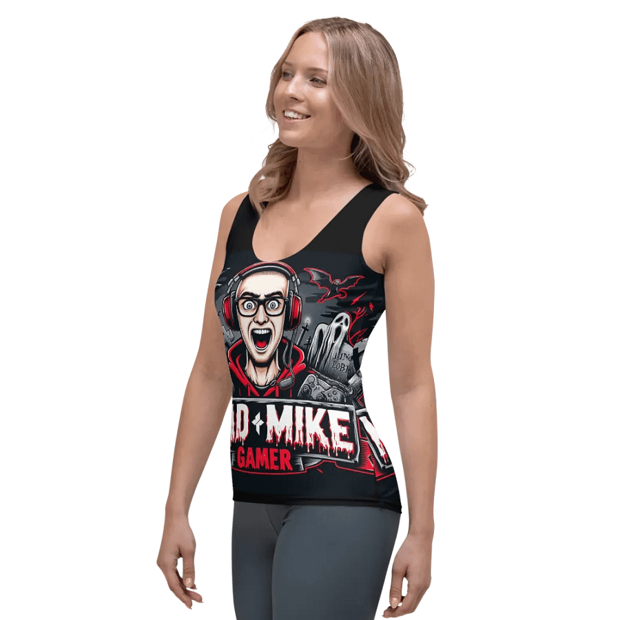 Spooky Gamer Vibes All-Over Print Tank Top product image (3)