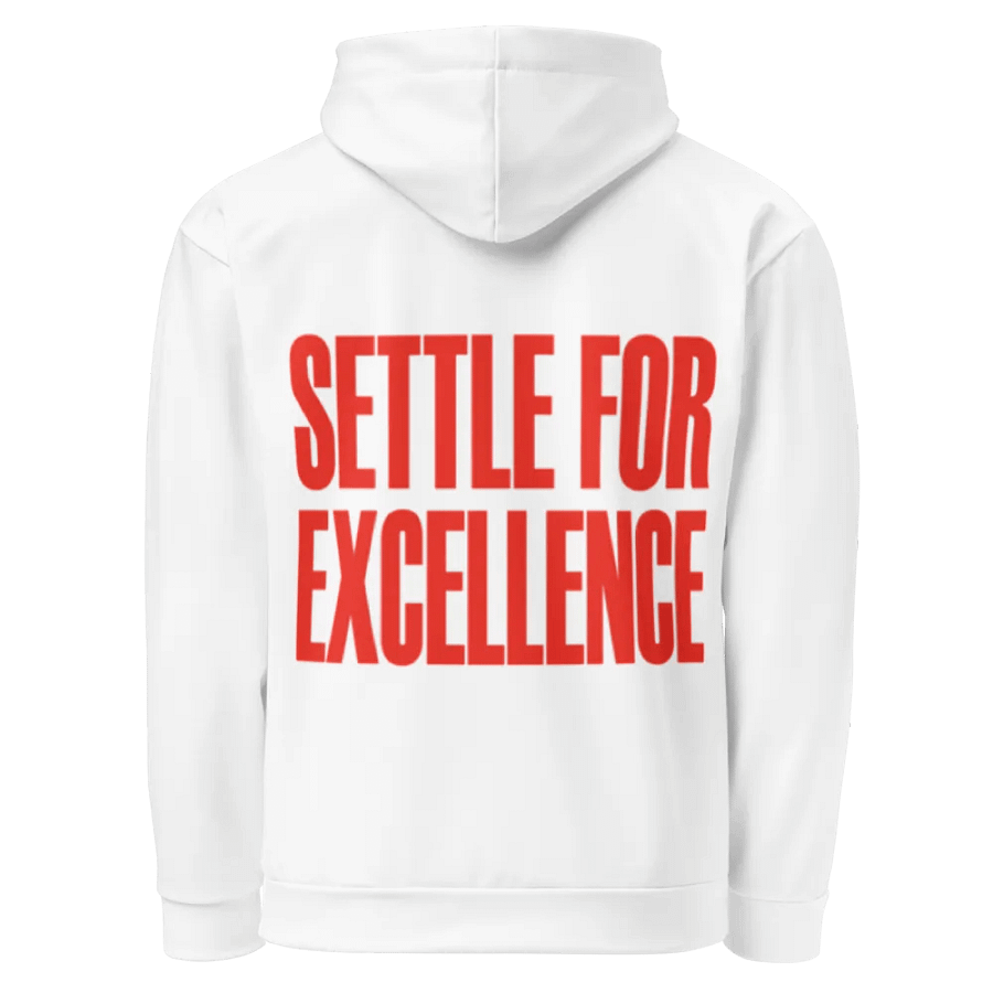Manchester United - Settle For Excellence - WHITE - Unisex Hoodie product image (4)