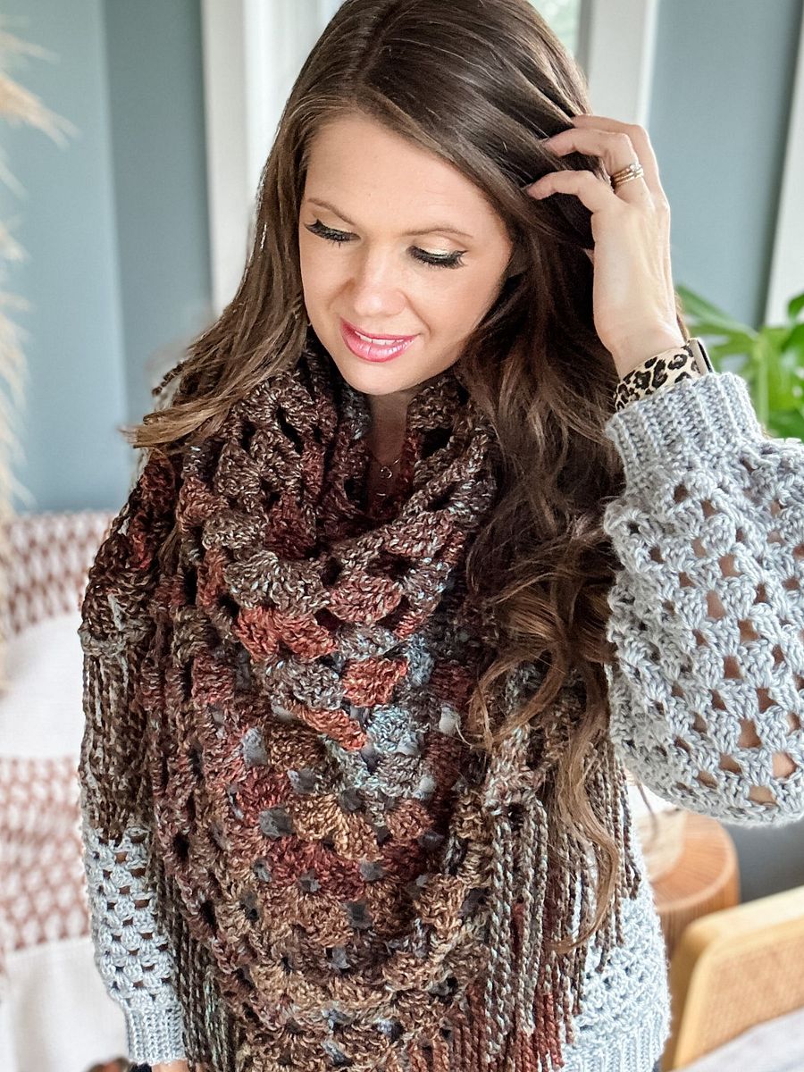 Shimmer Triangle Shawl Crochet Pattern product image (6)