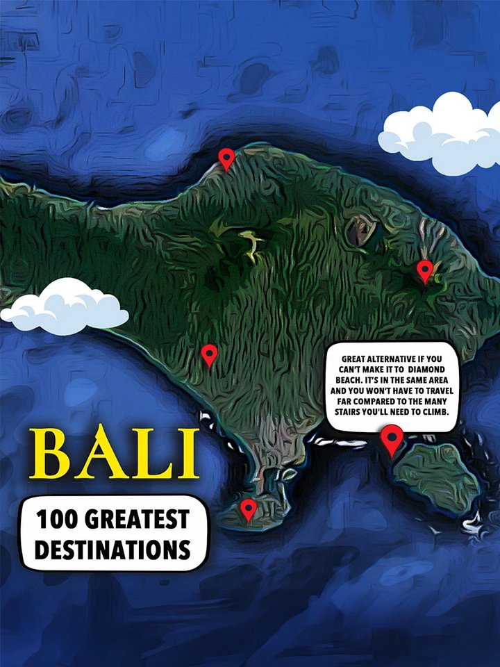 Bali's Best Destinations Map Guide product image (1)