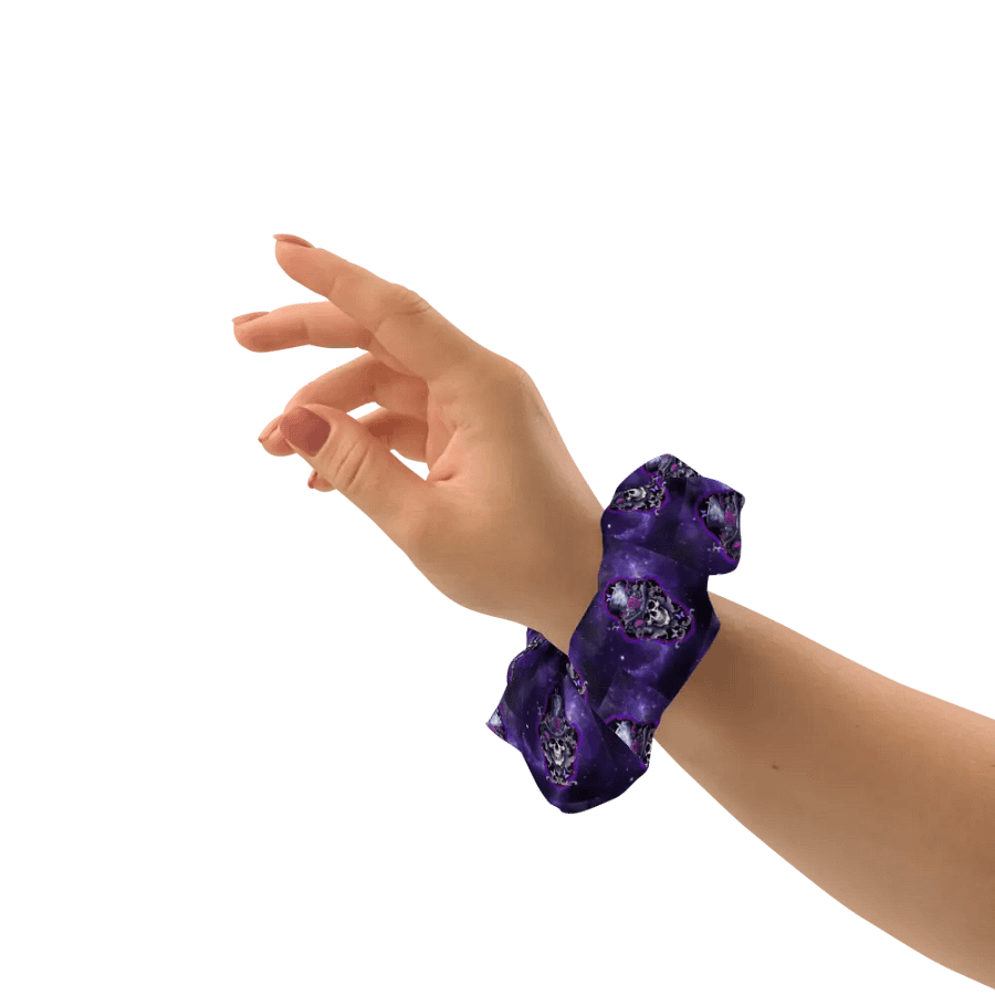 Gothic Skull & Roses Purple All-Over Print Scrunchie product image (11)