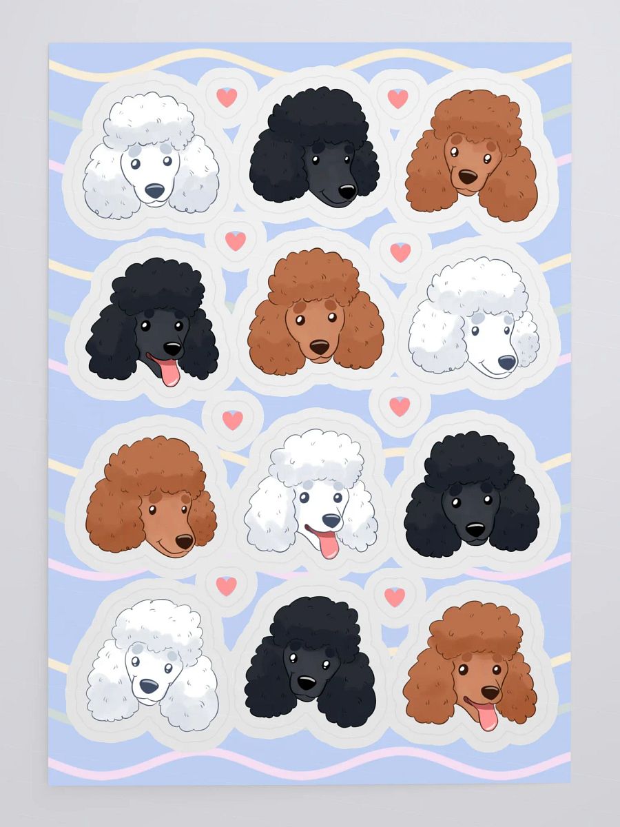Cute Poodle Sticker Extravaganza! product image (4)