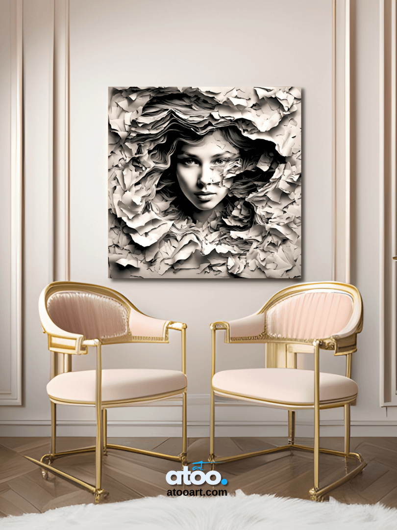 Paper Collection | Shortest Poem, Love | Canvas Art Painting product image (3)