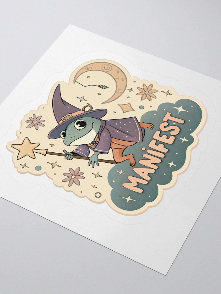 Whimsical Wizard Frog Kiss Cut Stickers product image (9)