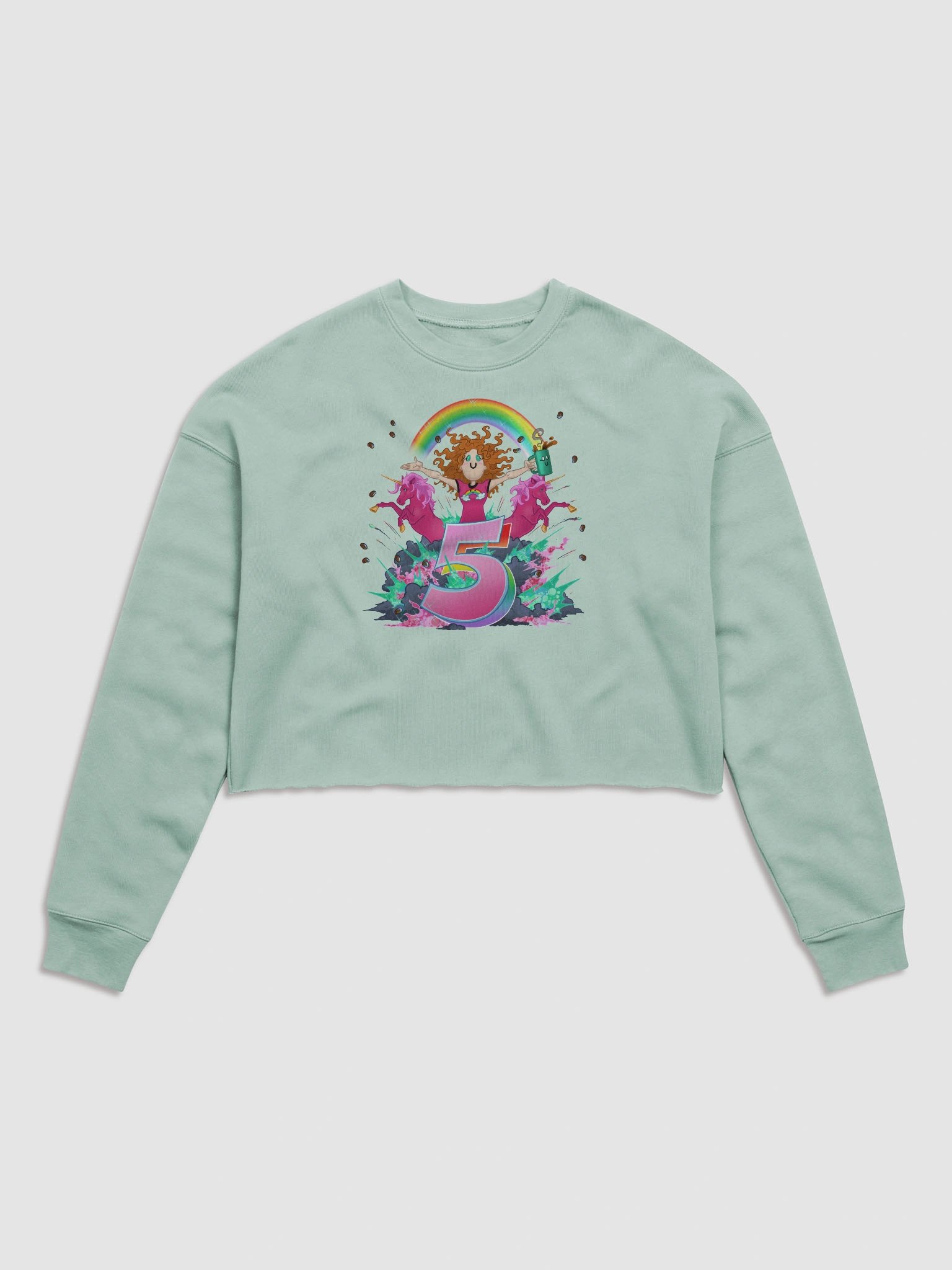 LadyAm5Years Crop Sweatshirt product image (25)