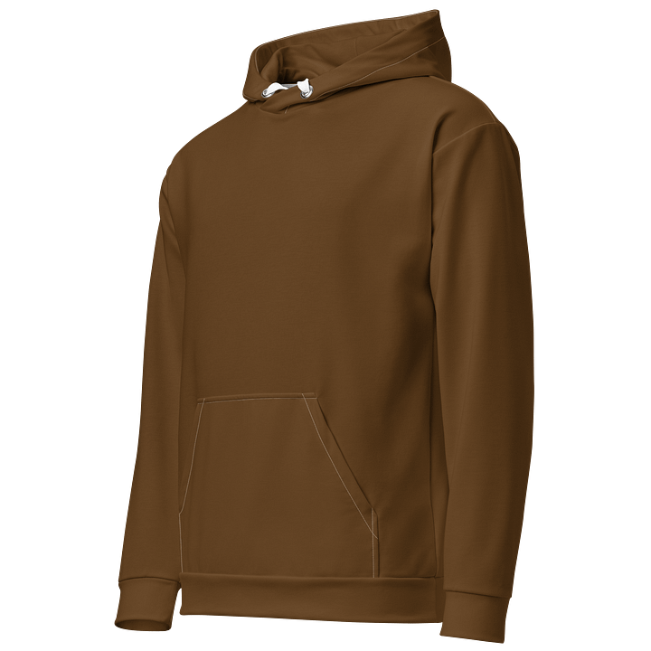 Chestnut Brown Solid Color Eco Friendly Pullover Unisex Hoodie product image (2)
